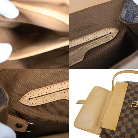 LOUIS VUITTON Logo Arlequin Backpack Bag Damier Ebene Brown N99038 23YH405 - Picture 14 of 15